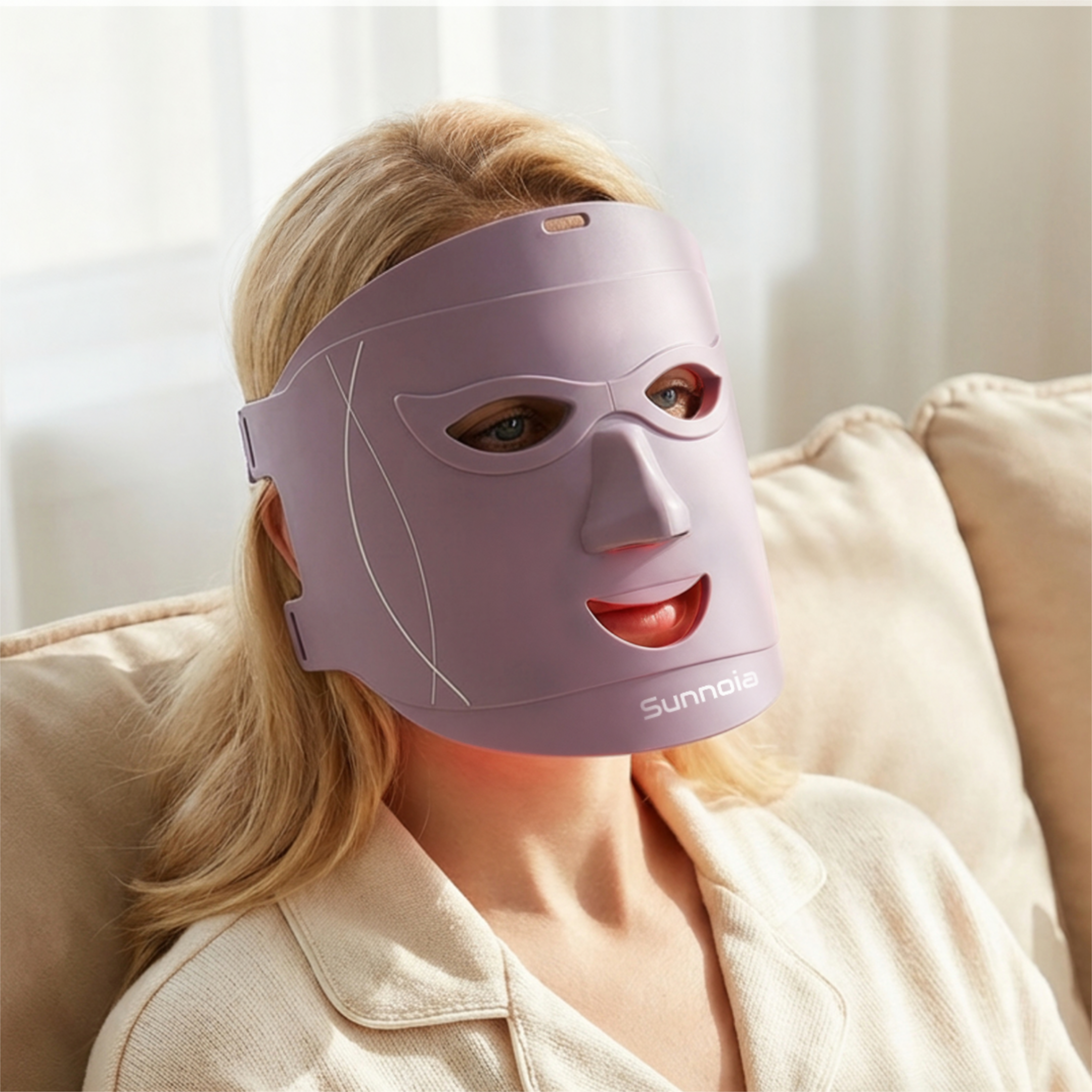 Sunnoia LED Red Light Therapy Face Mask